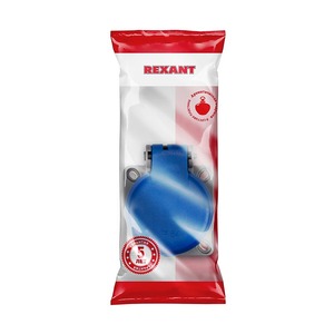 Розетка влагозащищенная с крышкой Rexant 111-008 скрытая установка,16 А, IP54 каучук