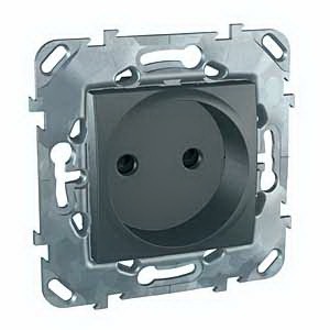 Розетка силовая Schneider Electric Unica Top Розетка б/з со шторками, винтовой зажим (MGU5.033.12ZD)