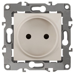 Розетка силовая ЭРА 12-2105-02 2P, 16АХ-250В, Эра12, слоновая кость