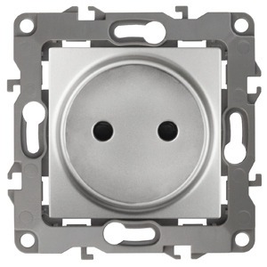 Розетка силовая ЭРА 12-2105-03 2P, 16АХ-250В, Эра12, алюминий