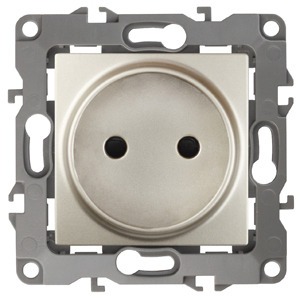 Розетка силовая ЭРА 12-2105-04 2P, 16АХ-250В, Эра12, шампань