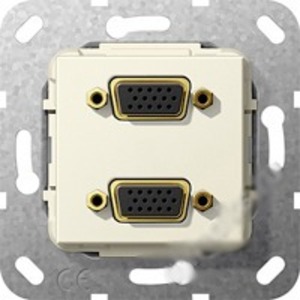 Розетка аудио/видео Gira 565401 System 55 Вставка VGA глянцевый кремовый