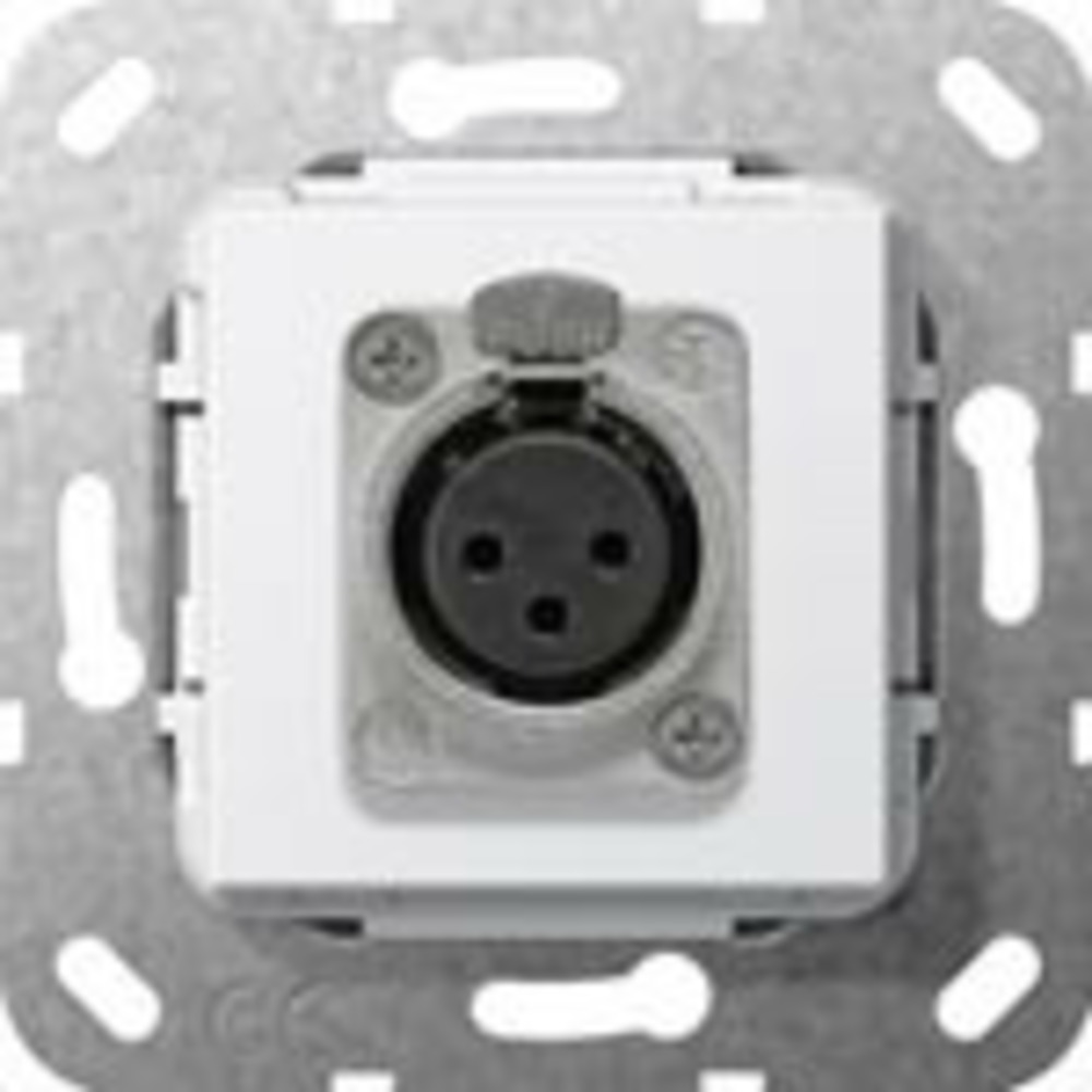 Розетка аудио/видео Gira 566703 System 55 Вставка гнездо XLR глянцевый белый