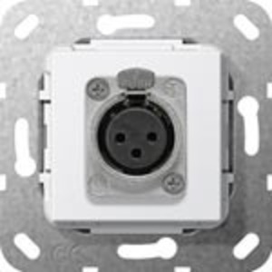 Розетка аудио/видео Gira 566703 System 55 Вставка гнездо XLR глянцевый белый