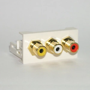 Розетка RCA Dr.HD 016002003 SOC 3xRCA