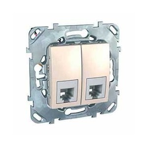 Розетка RJ 45 и телефон Schneider Electric Unica Розетка ТЛФ 2-ая 4 контакта (MGU5.9090.25ZD)