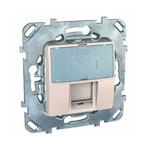 Розетка RJ 45 и телефон Schneider Electric Unica Розетка ТЛФ(RJ12) 1-ая 6 контактов с полем для надписи (MGU5.493.25ZD)