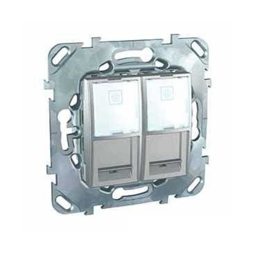 Розетка RJ 45 и телефон Schneider Electric Unica Top Розетка комп. 2-ая кат 6 с полем для надписи (RJ45) (MGU5.2424.30ZD)