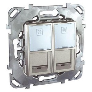 Розетка RJ 45 и телефон Schneider Electric Unica Top Розетка комп. 2-ая кат. 5е с полем для надписи (RJ45) (MGU5.2020.30ZD)