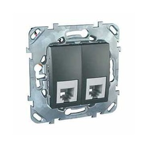 Розетка RJ 45 и телефон Schneider Electric Unica Top Розетка ТЛФ 2-ая 4 контакта (RJ11) (MGU5.9090.30ZD)