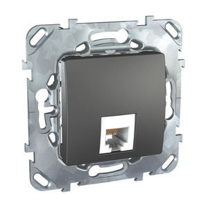 Розетка RJ 45 и телефон Schneider Electric Unica Top Розетка ТЛФ 1-ая 4 контакта (RJ11) (MGU5.492.12ZD)