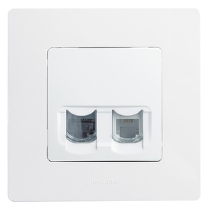 Розетка RJ 45 и телефон Legrand 672252 Etika