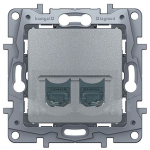 Розетка RJ 45 и телефон Legrand 672452 Etika
