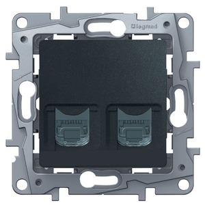 Розетка RJ 45 и телефон Legrand 672652 Etika
