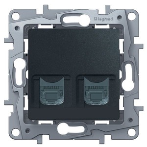 Розетка RJ 45 и телефон Legrand 672652 Etika