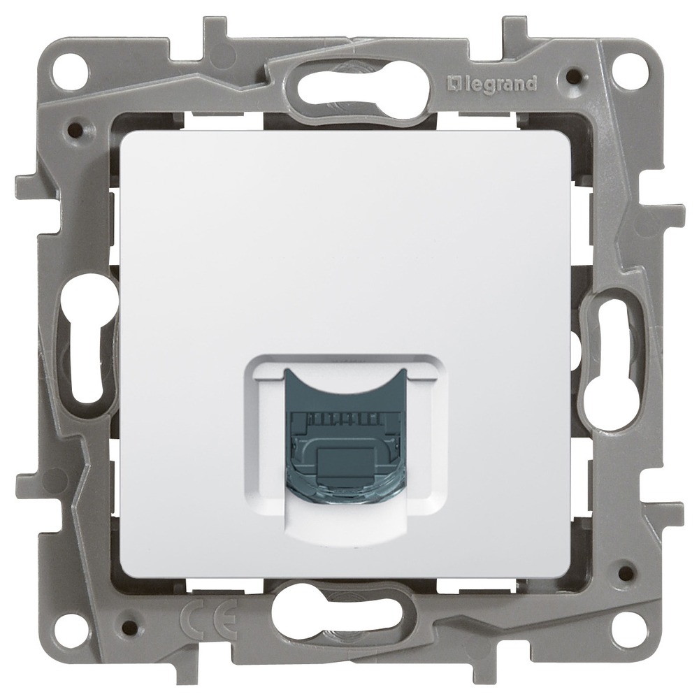 Розетка RJ 45 и телефон Legrand 672253 Etika