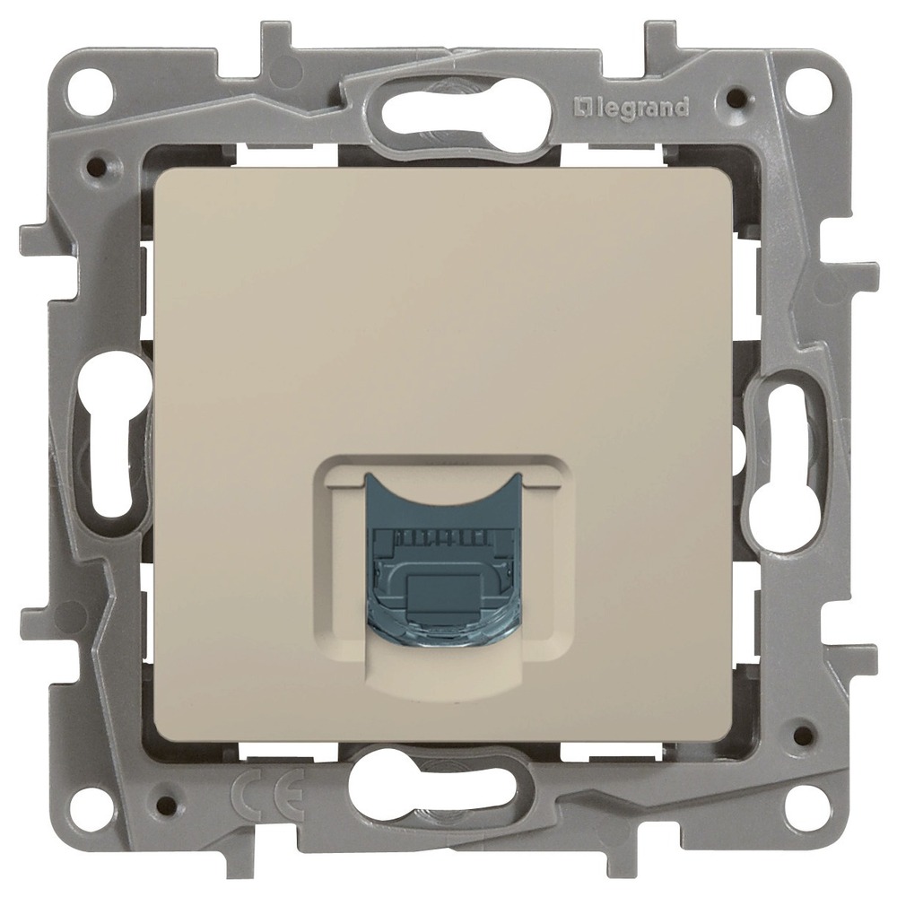 Розетка RJ 45 и телефон Legrand 672353 Etika