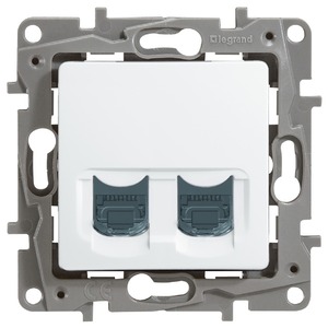 Розетка RJ 45 и телефон Legrand 672254 Etika
