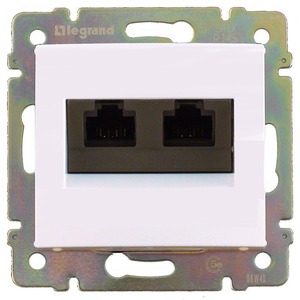 Розетка RJ 45 и телефон Legrand 774243 Valena