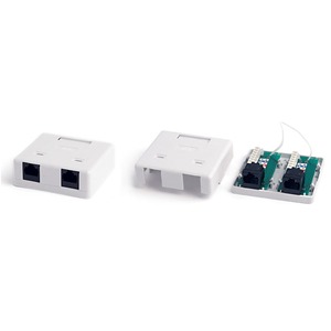 Розетка RJ 45 и телефон Hyperline SB2-2-8P8C-C5e-WH
