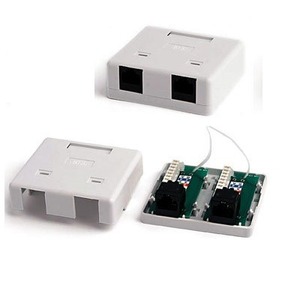 Розетка RJ 45 и телефон Hyperline SB2-2-8P8C-C6-WH