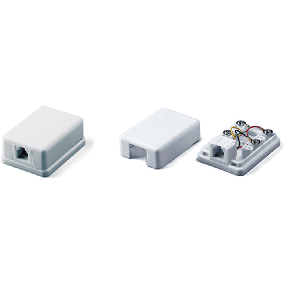 Розетка RJ 45 и телефон Hyperline SB-1-6P4C-C2-WH