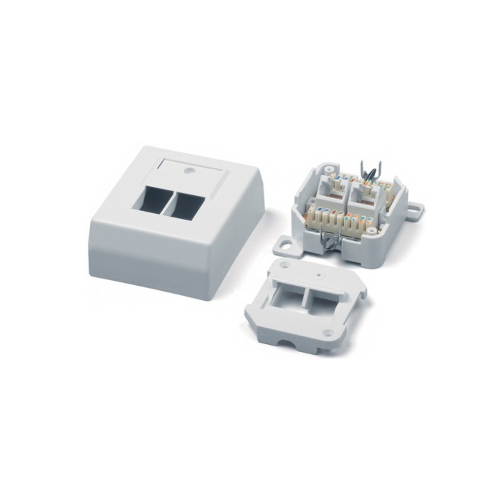Розетка RJ 45 и телефон Hyperline SB-GTS2-8P8C-C6-WH