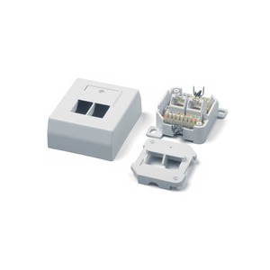 Розетка RJ 45 и телефон Hyperline SB-GTS2-8P8C-C6-WH