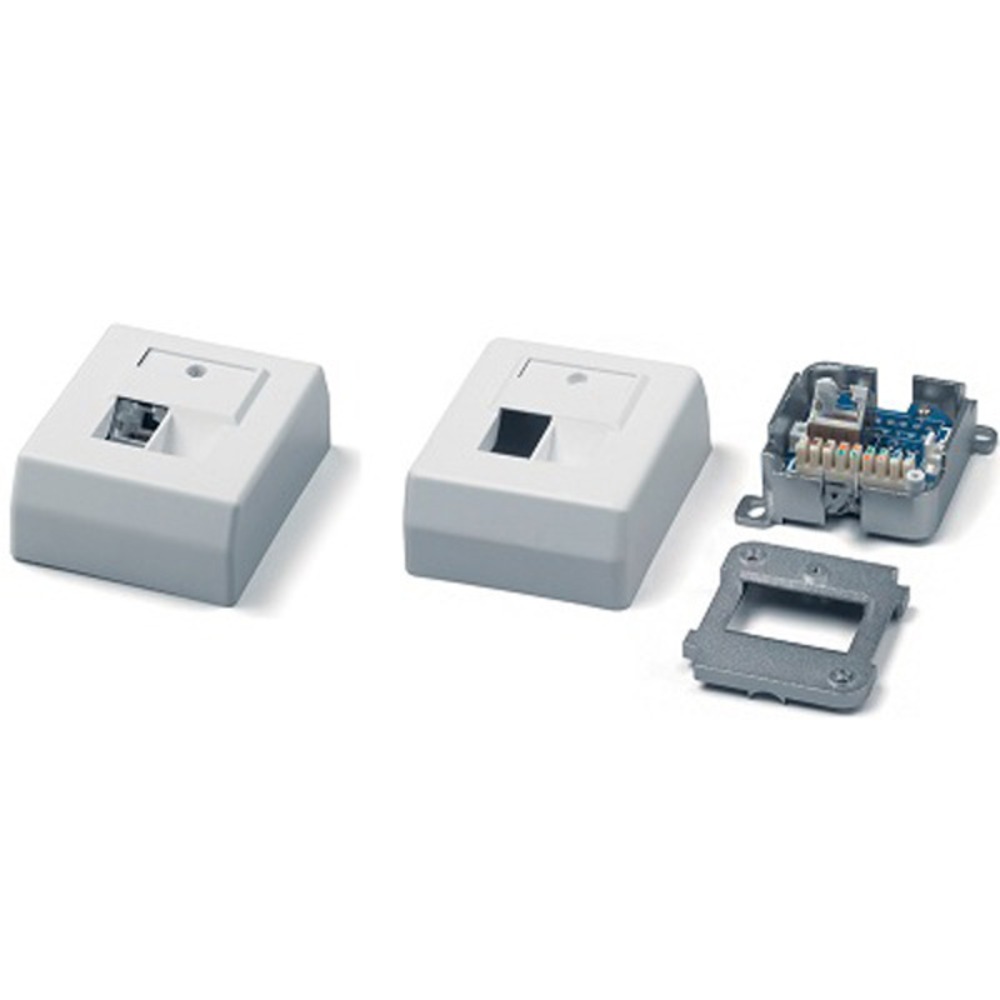 Розетка RJ 45 и телефон Hyperline SB-GTS1-8P8C-C6-SH-WH