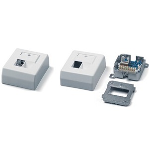 Розетка RJ 45 и телефон Hyperline SB-GTS1-8P8C-C6-SH-WH