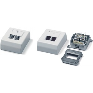 Розетка RJ 45 и телефон Hyperline SB-GTS2-8P8C-C5E-SH-WH