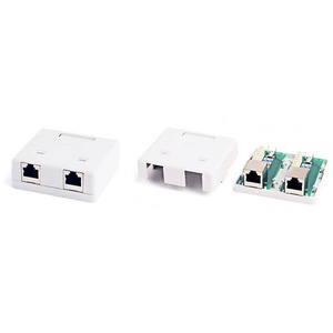 Розетка RJ 45 и телефон Hyperline SB2-2-8P8C-C5e-SH-WH