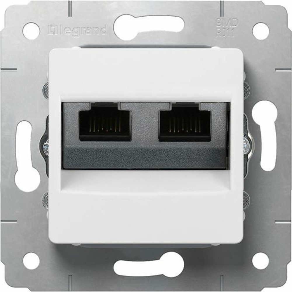 Розетка RJ 45 и телефон Legrand 773642 Cariva