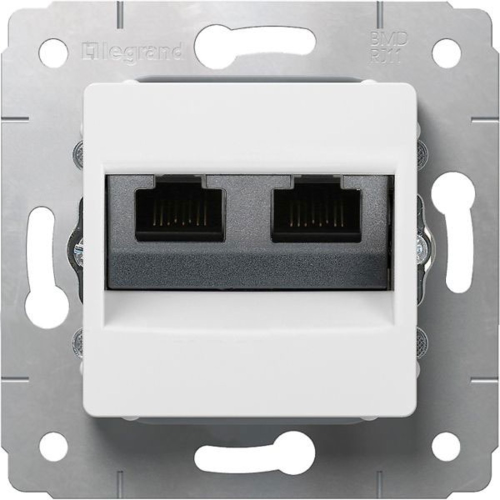 Розетка RJ 45 и телефон Legrand 773642 Cariva