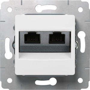 Розетка RJ 45 и телефон Legrand 773642 Cariva