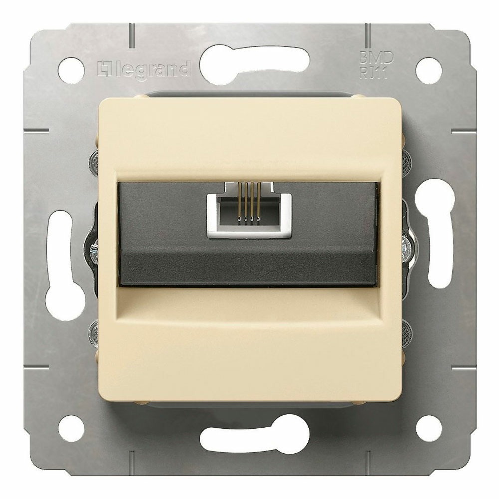 Розетка RJ 45 и телефон Legrand 773738 Cariva
