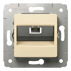 Розетка RJ 45 и телефон Legrand 773738 Cariva