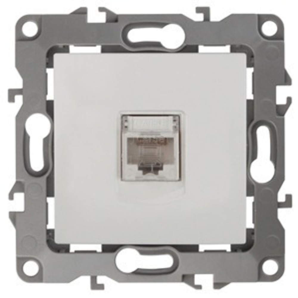 Розетка RJ 45 и телефон ЭРА 12-3107-01 RJ45, Эра12, белый