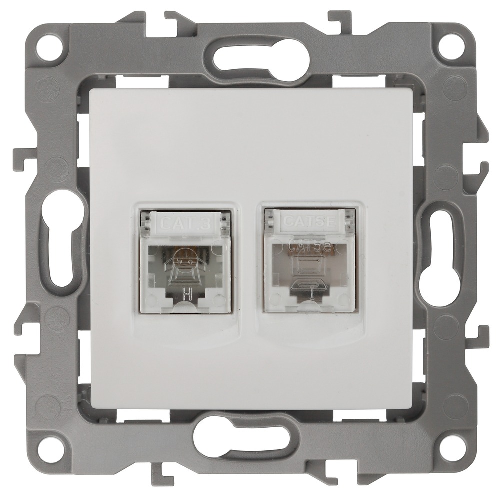 Розетка RJ 45 и телефон ЭРА 12-3109-02