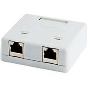 Розетка компьютерная RJ-45 Hyperline SB2-2-8P8C-C6-SH-WH