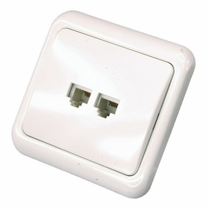 Розетка RJ 45 и телефон Rexant 03-0010 Рoзетка телефонная внутренняя, 2 порта RJ-14 (10 штук)