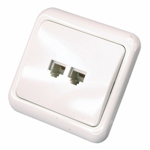 Розетка RJ 45 и телефон Rexant 03-0010 Рoзетка телефонная внутренняя, 2 порта RJ-14 (10 штук)