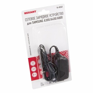 Сетевое зарядное устройство Rexant 16-0263 для SAMSUNG A300/A400/A800 шнур 1.2 м черное