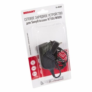 Сетевое зарядное устройство Rexant 16-0268 для SonyEricsson K750i/W800 220 В  шнур 1.2 м черное