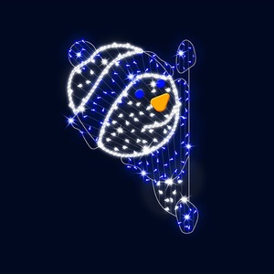 Декоративная 2D фигура Neon-Night 501-598 Снеговик выглядывающий 190 см (цвет на выбор)