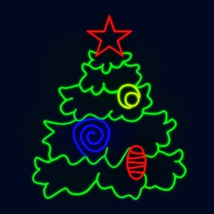 Декоративная 2D фигура Neon-Night 501-639 Елка с игрушками 150 см (цвет на выбор)