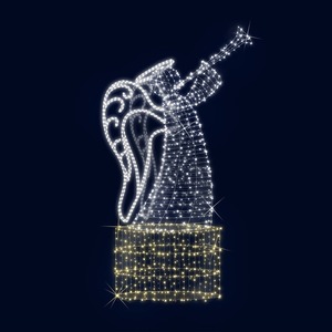 Декоративная 3D фигура Neon-Night 501-772 Ангел с трубой 180 см (цвет на выбор)