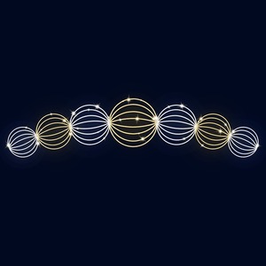 Декоративная перетяжка Neon-Night 501-744 Шары 600х140 см (цвет на выбор)