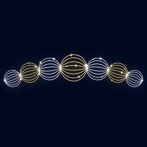 Декоративная перетяжка Neon-Night 501-744 Шары 600х140 см (цвет на выбор)