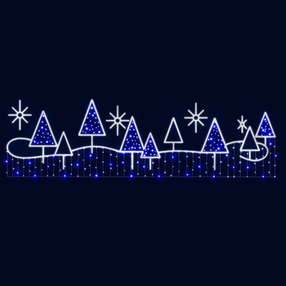 Декоративная перетяжка Neon-Night 501-750 Зимний лес 600х185 см (цвет на выбор)